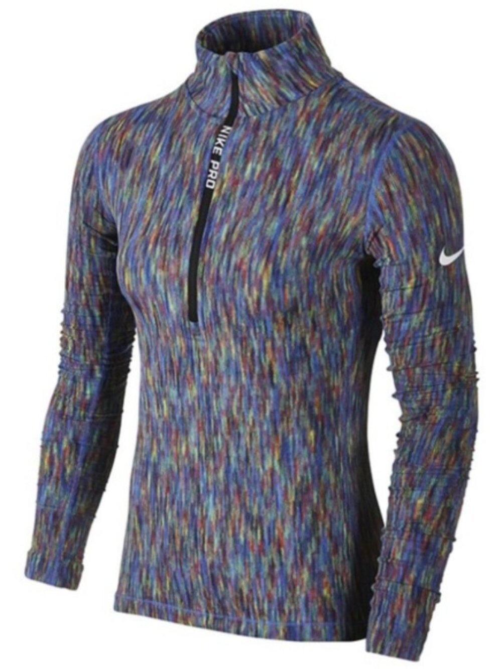 NIKE PRO Hyperwarm Womens Multicolor 1/4 Zip Pullover